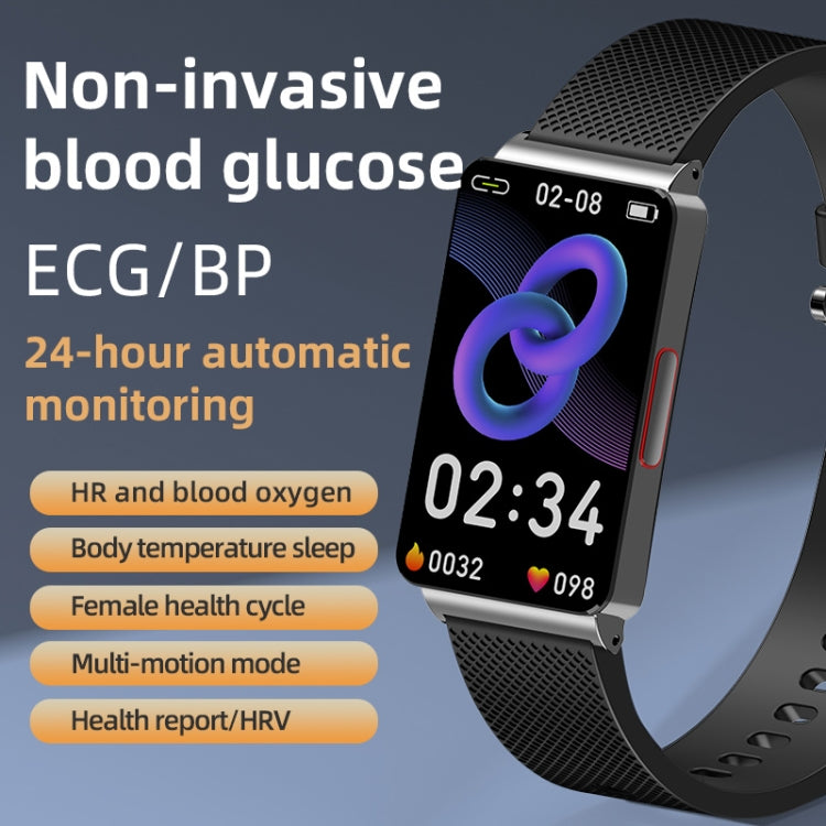 EP08 1.57 inch Color Screen Smart Watch,Support Blood Sugar Monitoring / Heart Rate Monitoring / Blood Pressure Monitoring(Silver) - Smart Wear by buy2fix | Online Shopping UK | buy2fix