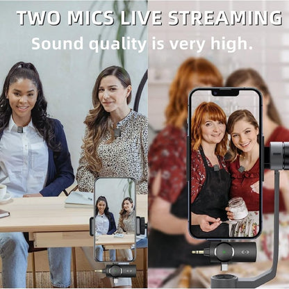 One by Two 3 in 1 Mini Wireless Lavalier Microphone for iPhone / iPad / Android / PC Camera - Microphone by buy2fix | Online Shopping UK | buy2fix