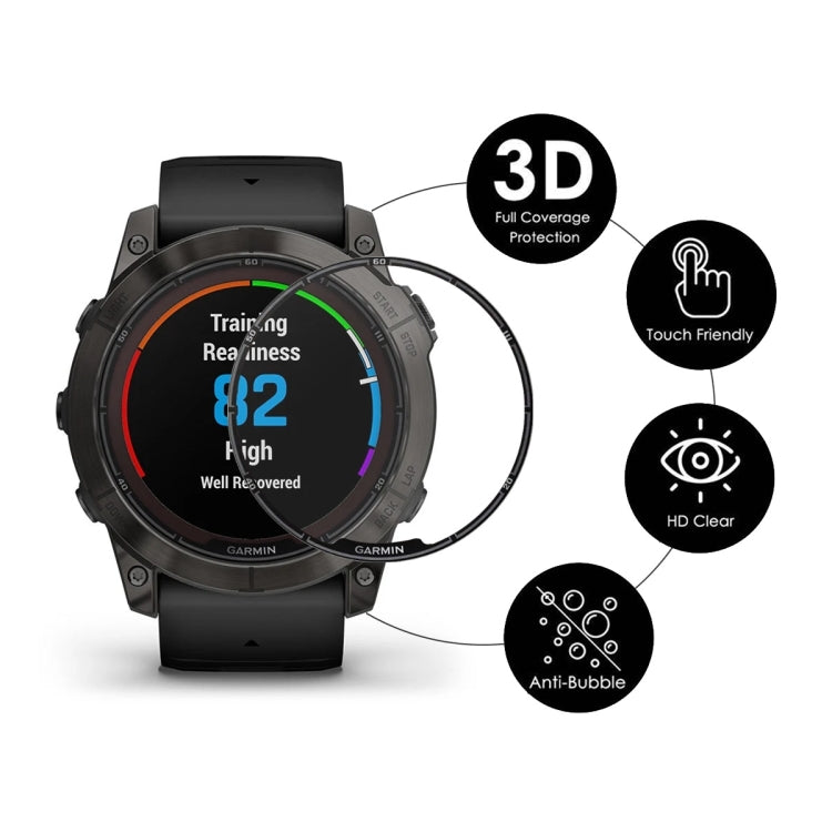 For Garmin Fenix 7X Pro 10pcs ENKAY 3D Full Coverage Soft PC Edge + PMMA HD Screen Protector Film - Screen Protector by ENKAY | Online Shopping UK | buy2fix