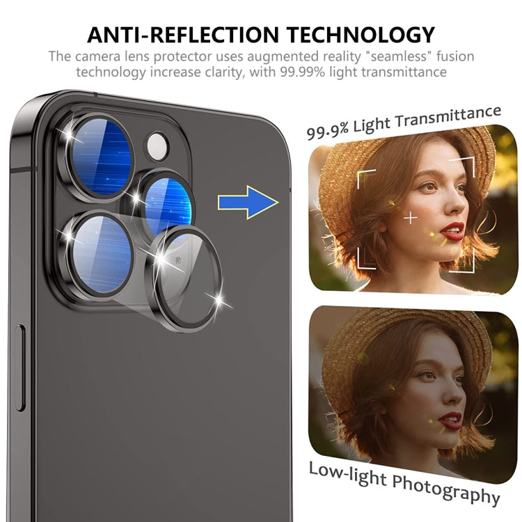 For iPhone 15 / 15 Plus ENKAY AR Anti-reflection Camera Lens Glass Full Film(Black) - iPhone 15 Plus Tempered Glass by ENKAY | Online Shopping UK | buy2fix