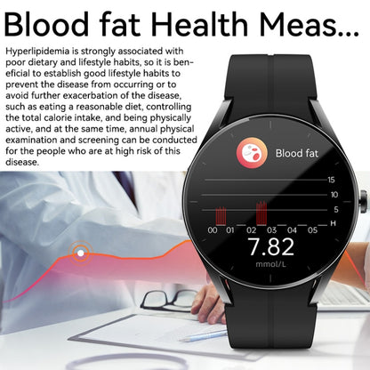 KS05 1.32 inch IP67 Waterproof Color Screen Smart Watch,Support Blood Oxygen / Blood Glucose / Blood Lipid Monitoring(Silver White) - Smart Watches by buy2fix | Online Shopping UK | buy2fix