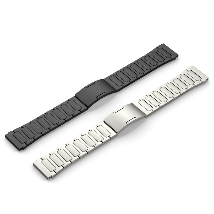 For Xiaomi Haylou RT LS05S 22mm I-Shaped Titanium Alloy Watch Band(Black) - Watch Bands by buy2fix | Online Shopping UK | buy2fix