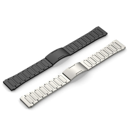For Xiaomi Haylou RT2 LS10 22mm I-Shaped Titanium Alloy Watch Band(Black) - Watch Bands by buy2fix | Online Shopping UK | buy2fix