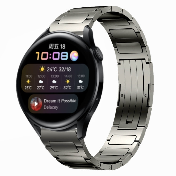 For Huawei Watch 3 22mm I-Shaped Titanium Alloy Watch Band(Grey) - Watch Bands by buy2fix | Online Shopping UK | buy2fix