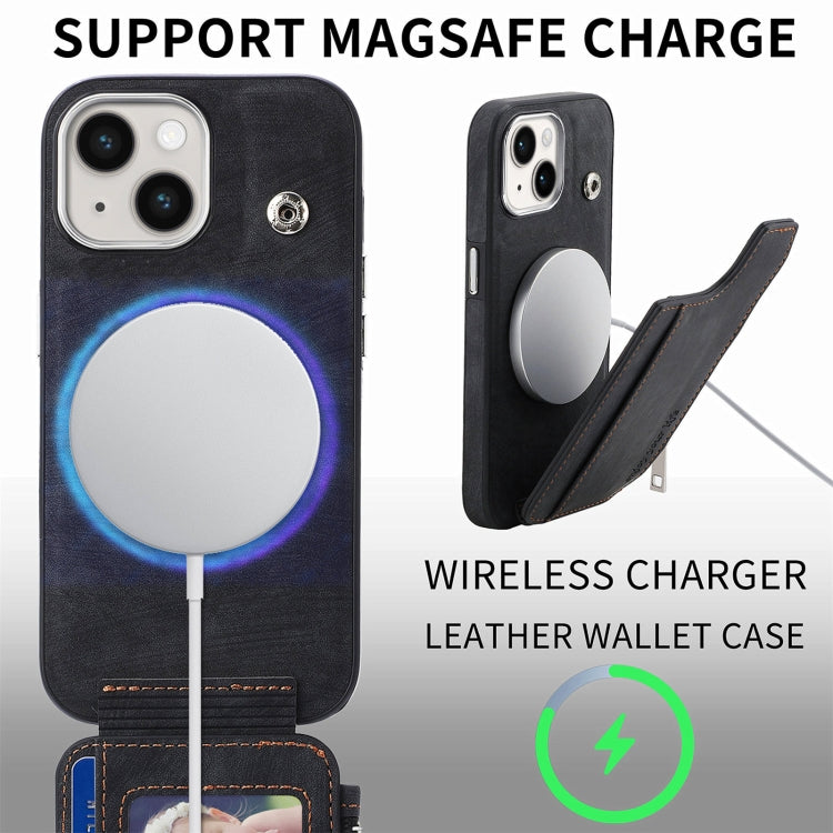 For iPhone 15 Pro Max Magsafe Zipper RFID Wallet All-inclusive Shockrpoof Phone Case(Black) - iPhone 15 Pro Max Cases by buy2fix | Online Shopping UK | buy2fix