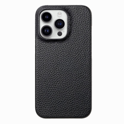 For iPhone 15 Pro Max Litchi Oil Edge Leather Back Phone Case(Black) - iPhone 15 Pro Max Cases by buy2fix | Online Shopping UK | buy2fix