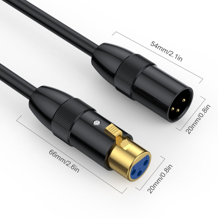 JUNSUNMAY XLR Male to Female Mic Cord 3 Pin Audio Cable Balanced Shielded Cable, Length:1.5m - Microphone Audio Cable & Connector by JUNSUNMAY | Online Shopping UK | buy2fix