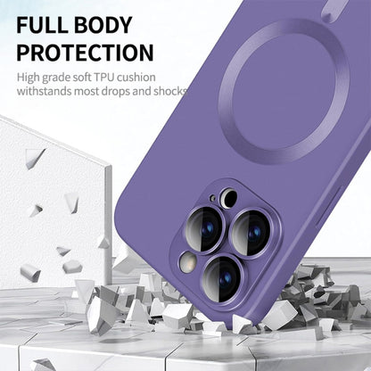 For iPhone 15 Pro Max ENKAY MagSafe Matte TPU Phone Case with Lens Film(Dark Blue) - iPhone 15 Pro Max Cases by ENKAY | Online Shopping UK | buy2fix