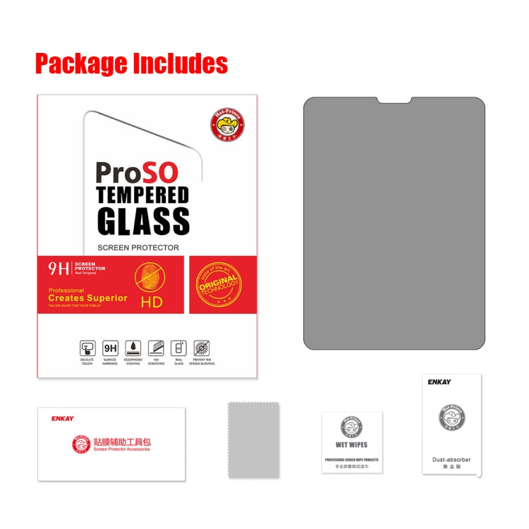 For iPad Air 10.9 2022 / Pro 11 2022 ENKAY Hat-Prince 0.33mm 28 Degrees Anti-peeping Privacy Tempered Glass Film - More iPad Tempered Glass by ENKAY | Online Shopping UK | buy2fix