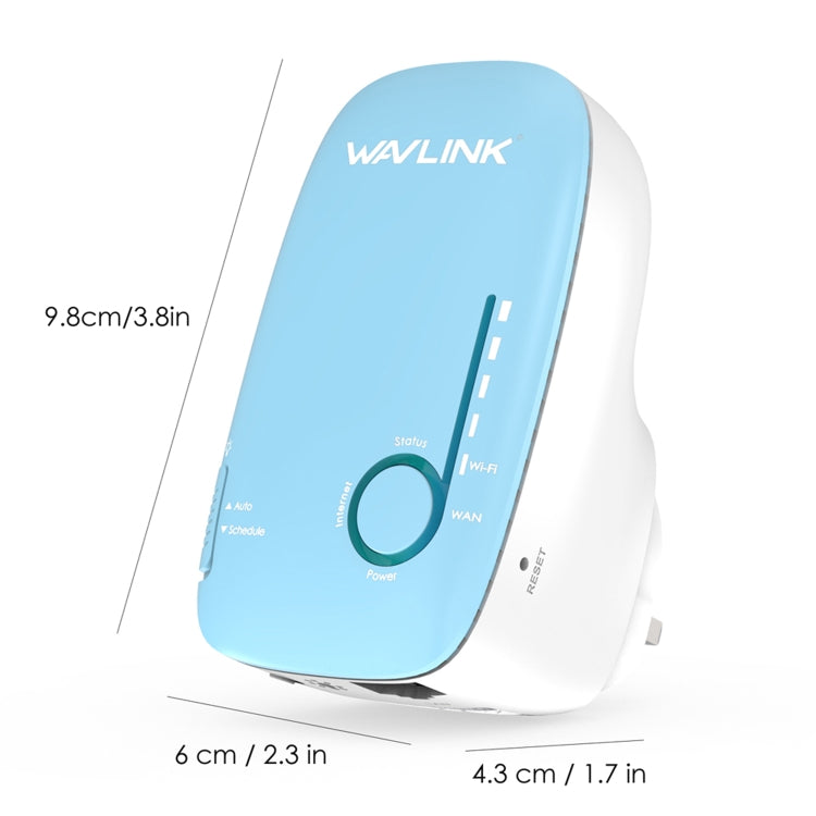 WAVLINK WN576K1 AC1200 Household WiFi Router Network Extender Dual Band Wireless Repeater, Plug:AU Plug (Blue) - Wireless Routers by WAVLINK | Online Shopping UK | buy2fix