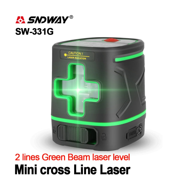 SNDWAY SW-331G Laser Level 2 Lines 360 Degree Rechargeable Battery Green Beam Self Leveling Level Laser 3D Rotary Vertical Horizontal - Consumer Electronics by SNDWAY | Online Shopping UK | buy2fix