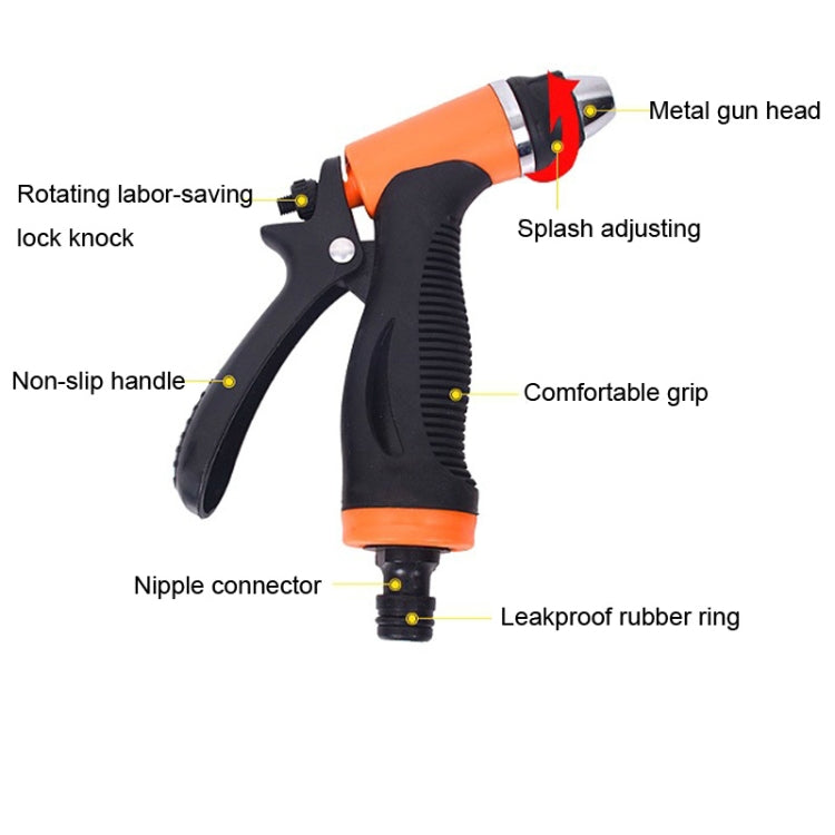 12V Car Washer Gun Pump High Pressure Cleaner Car Care Portable Washing Machine Electric Cleaning Auto Device(Orange) - Car Washer & Accessories by buy2fix | Online Shopping UK | buy2fix