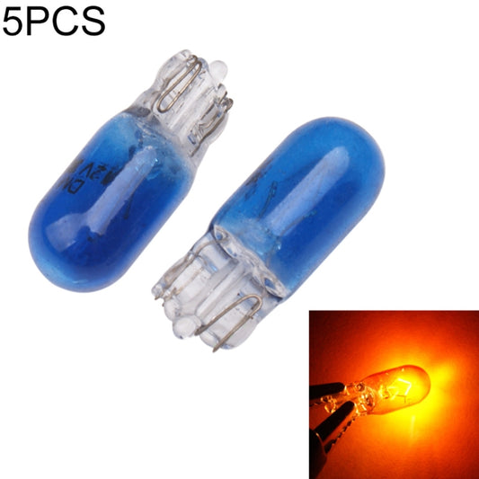 5pcs T10 12v 5w car instrument light reading light(blue) - Instrument Lights by buy2fix | Online Shopping UK | buy2fix