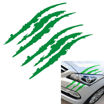 2 PCS Reflective Car Sticker Monster Scratch Stripe Claw Marks Car Auto Headlight Decoration Vinyl Decal Car Stickers, Size:40X12cm (Green) - In Car by buy2fix | Online Shopping UK | buy2fix