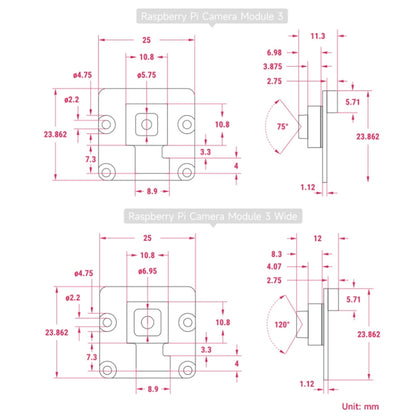 Waveshare For Raspberry Pi Camera Module 3, High Resolution, Auto-Focus 12MP, IMX708, 75° FOV, 23943 - Consumer Electronics by buy2fix | Online Shopping UK | buy2fix