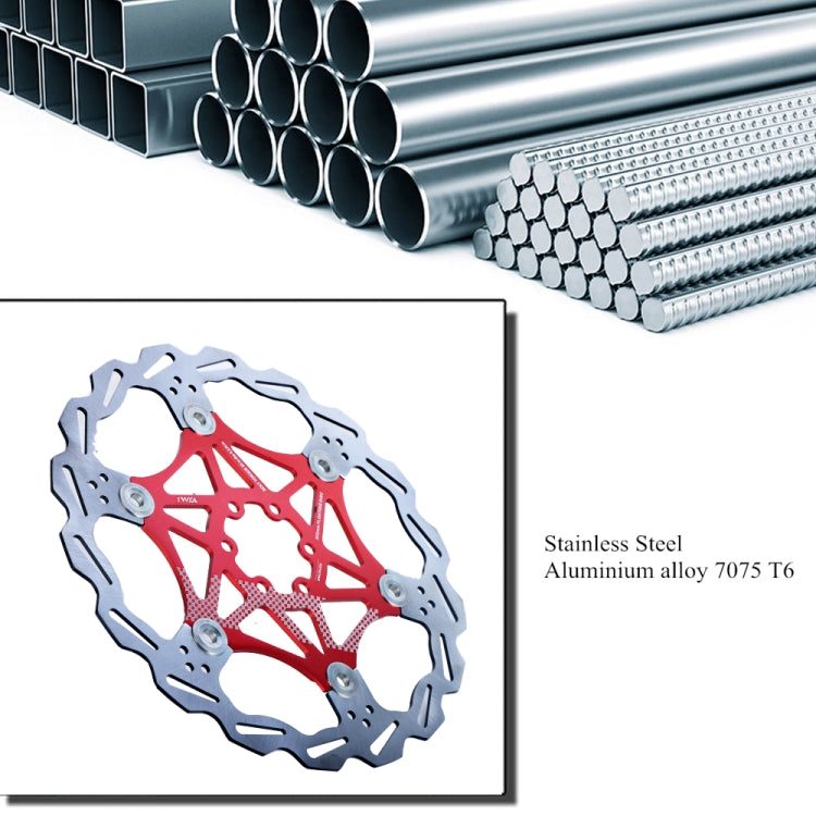 VXM Bicycle Mountain Bike Floating Brake Disc Brake 203mm(Red) - Bicycle Brake Parts by VXM | Online Shopping UK | buy2fix
