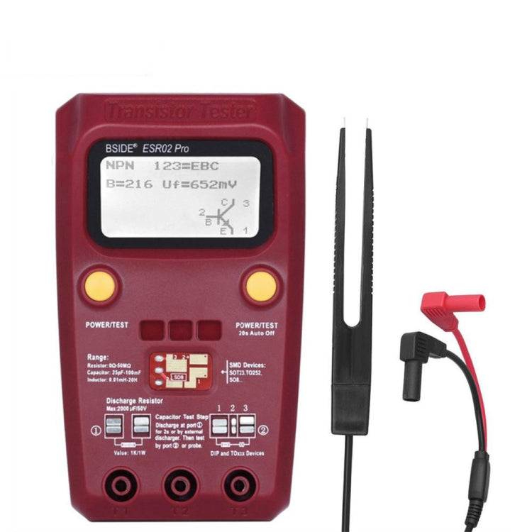 BSIDE ESR02 Pro Digital Transistor Test Table M328 Resistance Inductance Capacitance ESR Tester - Digital Multimeter by BSIDE | Online Shopping UK | buy2fix