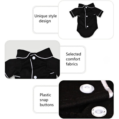 Dog Clothes Pet Pajamas Dog simulation Silk Pajamas, Size:S(Black) - Home & Garden by buy2fix | Online Shopping UK | buy2fix