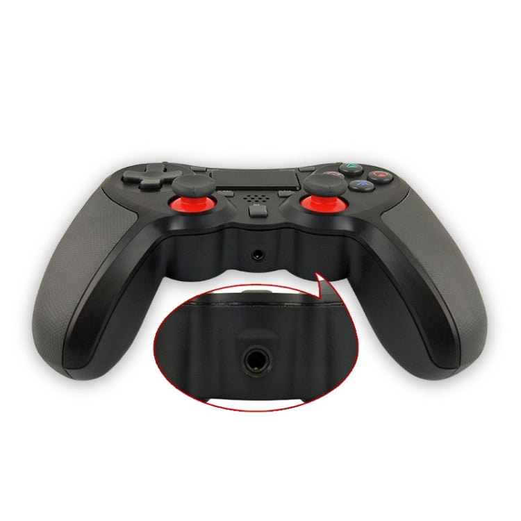Rubberized Wireless Game Controller Bluetooth Handle for PS4 Host(Orange) - Gamepads by buy2fix | Online Shopping UK | buy2fix