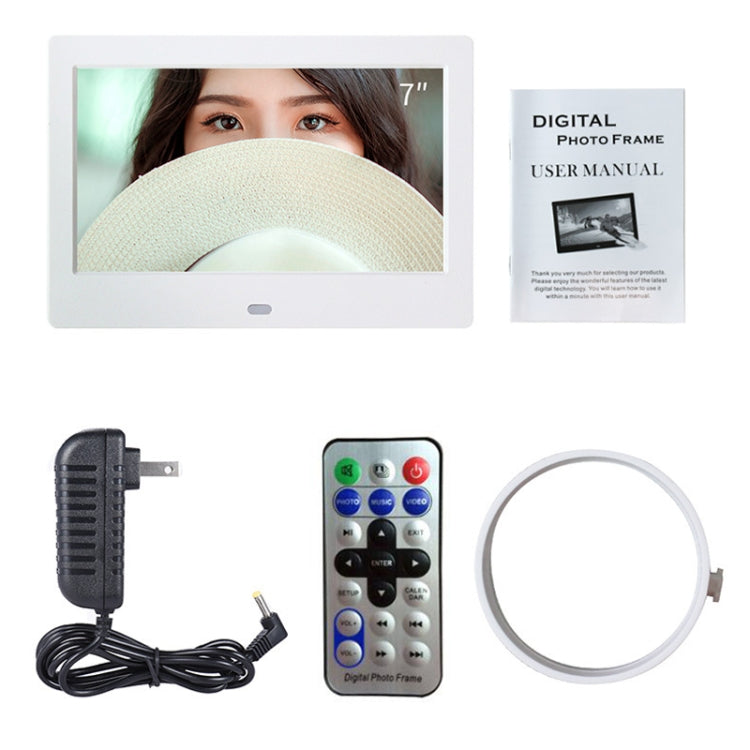 DPF-706 7 inch Digital Photo Frame LED Wall Mounted Advertising Machine, Plug:AU Plug(Black) - Consumer Electronics by buy2fix | Online Shopping UK | buy2fix