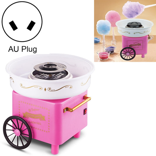 Retro Trolley Mini Cotton Candy Machine, Specification:Australian Regulations 220 V(Pink) - Home & Garden by buy2fix | Online Shopping UK | buy2fix