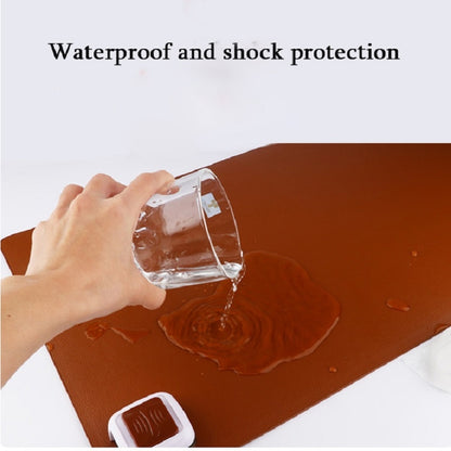 220V Electric Hot Plate Writing Desk Warm Table Mat Blanket Office Mouse Heating Warm Computer Hand Warmer Desktop Heating Plate, Color:Brown Big Size, CN Plug - Mouse Pads by buy2fix | Online Shopping UK | buy2fix