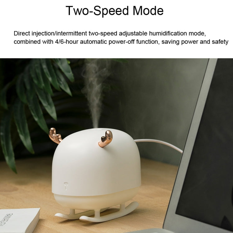 SOTHING DSHJ-H-009 260ML Deer Air Humidifier USB Home Atmosphere Night Light Air Purifier(White) - Home & Garden by buy2fix | Online Shopping UK | buy2fix