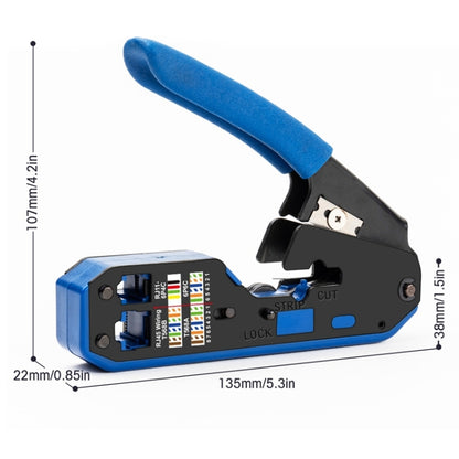 Rj45 Crystal Head 8P6P Network Tool With Stripping Wire Extrusion Crimping Wire Cable Pliers - Lan Cable and Tools by buy2fix | Online Shopping UK | buy2fix