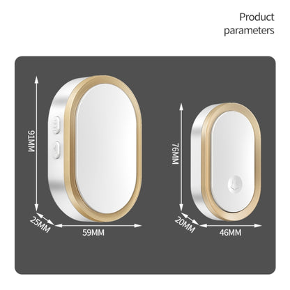 CACAZI A99 Home Smart Remote Control Doorbell Elderly Pager, Style:EU Plug(Silver) - Wireless Doorbell by CACAZI | Online Shopping UK | buy2fix