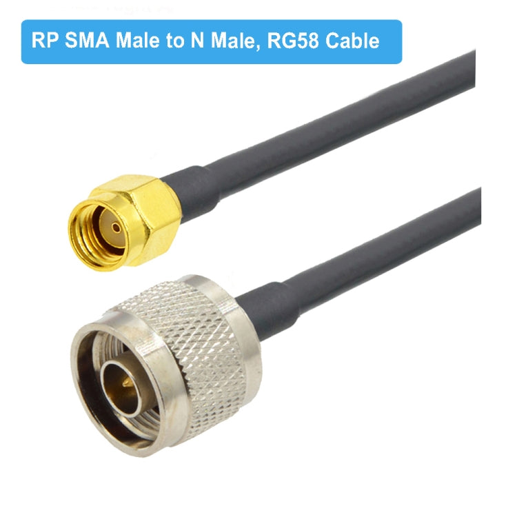 RP-SMA Male to N Male RG58 Coaxial Adapter Cable, Cable Length:10m - Connectors by buy2fix | Online Shopping UK | buy2fix