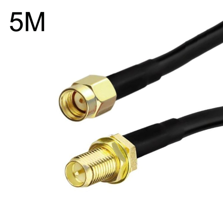 RP-SMA Male To RP-SMA Female RG58 Coaxial Adapter Cable, Cable Length:5m - Connectors by buy2fix | Online Shopping UK | buy2fix