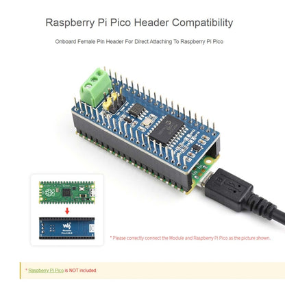 Waveshare For Raspberry Pi Pico CAN Bus Module (B),Enabling Long Range Communication Through SPI,23775 - Consumer Electronics by Waveshare | Online Shopping UK | buy2fix