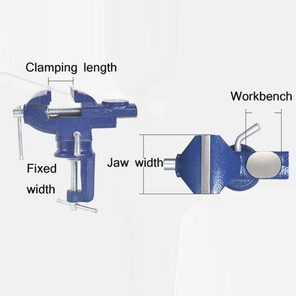 360-Degree Rotating Small Vise Table Flat Universal Table Clamp, Random Color Delivery, Size:60mm - Others by buy2fix | Online Shopping UK | buy2fix