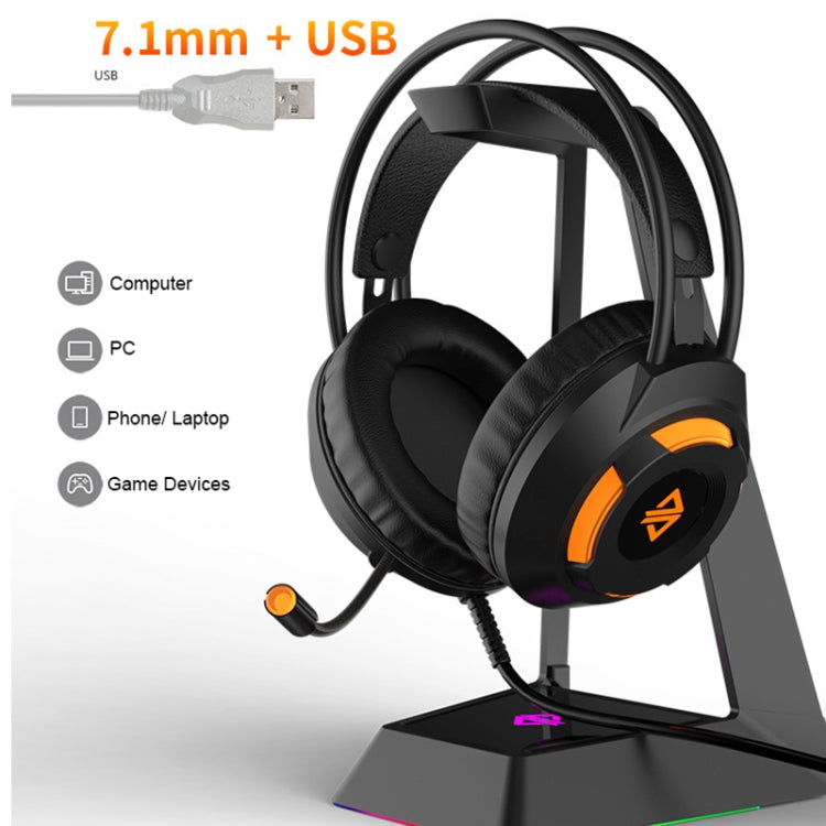 Ajazz AX120 7.1-channel Computer Head-mounted Gaming Headset Listening and Distinguishing Position Super Bass with Microphone(Black) - Multimedia Headset by Ajazz | Online Shopping UK | buy2fix
