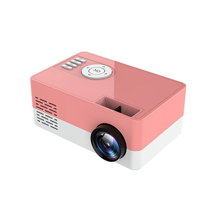 S261/J16 Home Mini HD 1080P Portable LED Projector, Support TF Card / AV / U Disk, Plug Specification:UK Plug(Pink White) - Consumer Electronics by buy2fix | Online Shopping UK | buy2fix