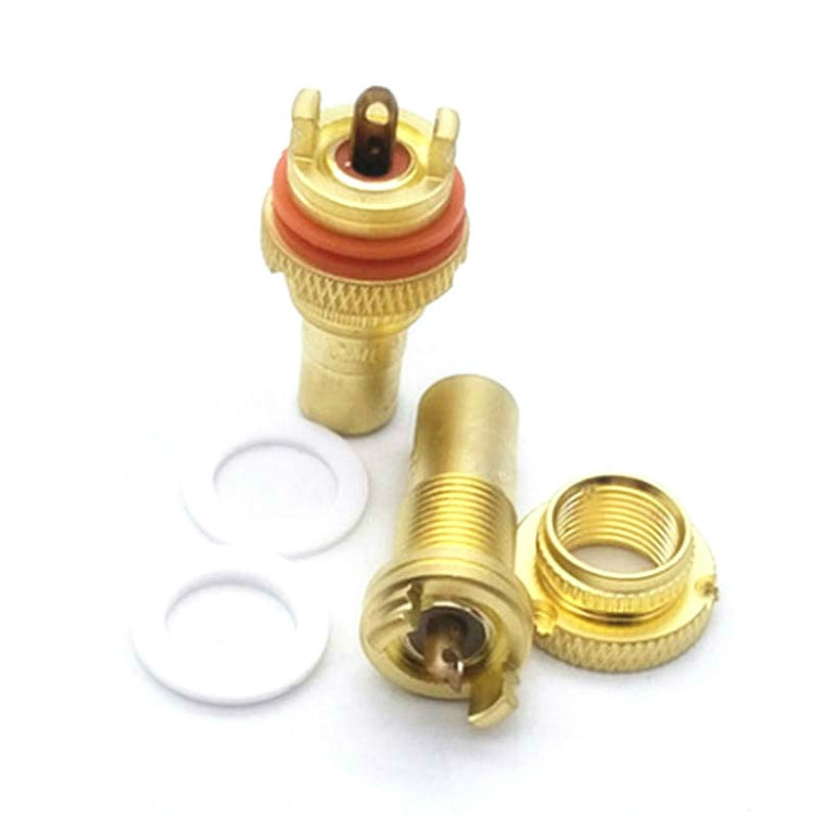 4 PCS / 2 Pairs CMC Copper RCA Female Audio Power Amplifier AV Audio Lotus Socket Terminal(Copper Plated) - RCA Adapter by buy2fix | Online Shopping UK | buy2fix