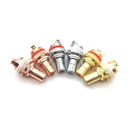 4 PCS / 2 Pairs CMC Copper RCA Female Audio Power Amplifier AV Audio Lotus Socket Terminal(Copper Plated) - RCA Adapter by buy2fix | Online Shopping UK | buy2fix