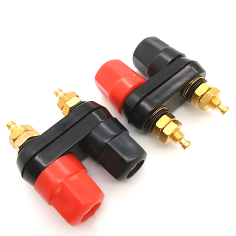 10 PCS One-piece Speaker Two-position Hexagonal Power Amplifier Terminal Red and Black Power Hexagonal Dual-connection Terminal - Audio Adapter by buy2fix | Online Shopping UK | buy2fix