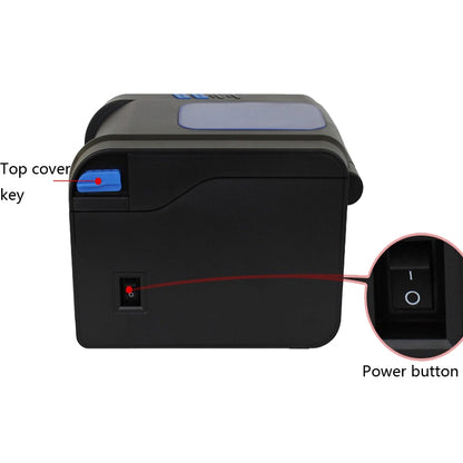 Xprinter XP-370B Barcode Printer Self-adhesive QR Code Printer Label Clothing Tag Thermal Ticket Machine(EU Plug) - Consumer Electronics by Xprinter | Online Shopping UK | buy2fix