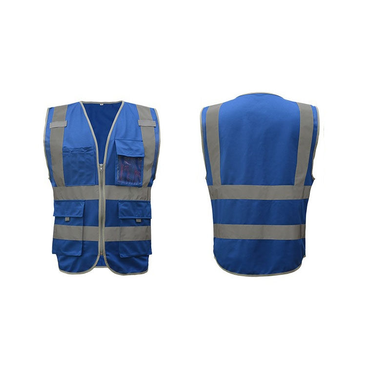 Multi-pockets Safety Vest Reflective Workwear Clothing, Size:L-Chest 118cm(Blue) - Reflective Safety Clothing by buy2fix | Online Shopping UK | buy2fix