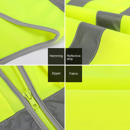 Multi-pockets Safety Vest Reflective Workwear Clothing, Size:XL-Chest 124cm(Green) - Reflective Safety Clothing by buy2fix | Online Shopping UK | buy2fix