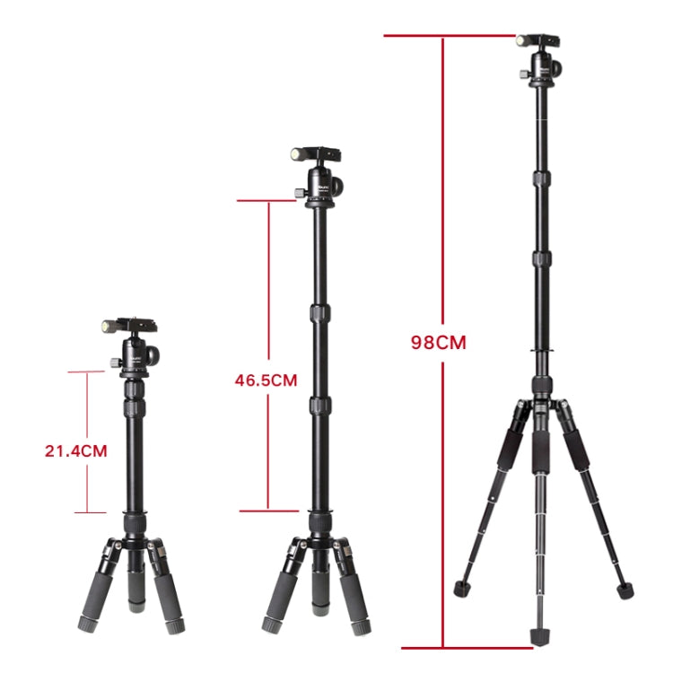 Xiletu FM5S-MINI 5-Section Folding Legs Mini Desktop Tripod Mount(Red) - Tripods by Xiletu | Online Shopping UK | buy2fix