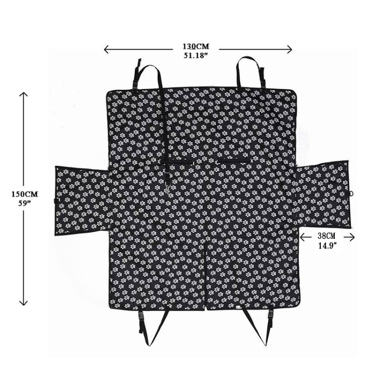 Waterproof Rear Back Pet Dog Car Seat Cover Mats Hammock Protector With Safety Belt, Size:130x150x38cm(Black) - Seat Accessories by buy2fix | Online Shopping UK | buy2fix