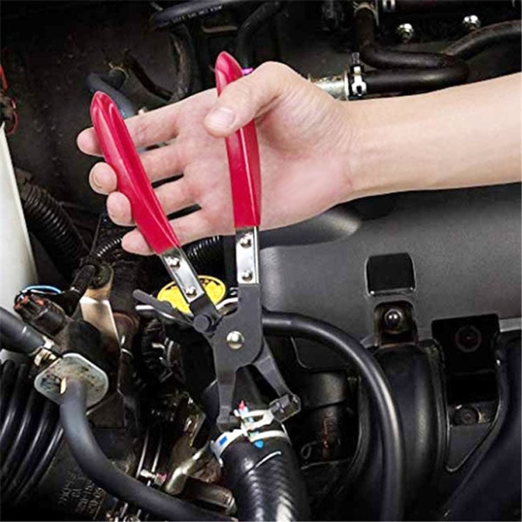 Straight Throat Tube Bundle Clamp Auto Repair Water Pipe Clamp Pliers(Plastic Handle Blister Card) - In Car by buy2fix | Online Shopping UK | buy2fix