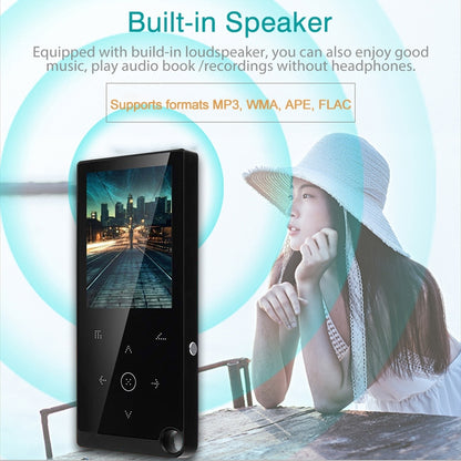 E05 2.4 inch Touch-Button MP4 / MP3 Lossless Music Player, Support E-Book / Alarm Clock / Timer Shutdown, Memory Capacity: 16GB Bluetooth Version(Black) - MP4 Player by buy2fix | Online Shopping UK | buy2fix