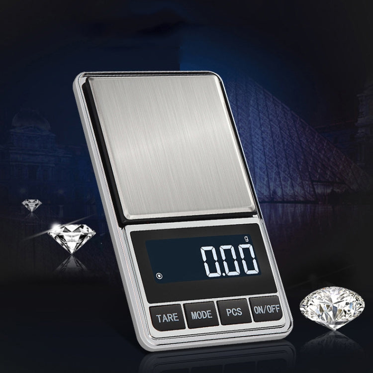 Kitchen Stainless Steel Mini Portable Scale High Precision Jewelry Scale Electronic Scale, Specification: 500g/0.1g - Jewelry Scales by buy2fix | Online Shopping UK | buy2fix