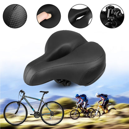 Reflective Spring Saddle Mountain Bike Seat Bicycle Seat Bicycle Seat(Black) - Outdoor & Sports by buy2fix | Online Shopping UK | buy2fix