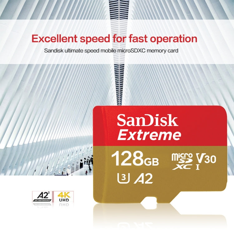 SanDisk U3 High-Speed Micro SD Card  TF Card Memory Card for GoPro Sports Camera, Drone, Monitoring 256GB(A2), Colour: Gold Card - Micro SD Card by SanDisk | Online Shopping UK | buy2fix