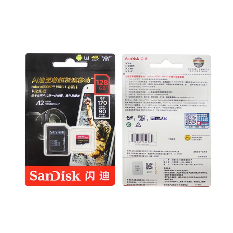 SanDisk U3 High-Speed Micro SD Card  TF Card Memory Card for GoPro Sports Camera, Drone, Monitoring 256GB(A2), Colour: Gold Card - Micro SD Card by SanDisk | Online Shopping UK | buy2fix