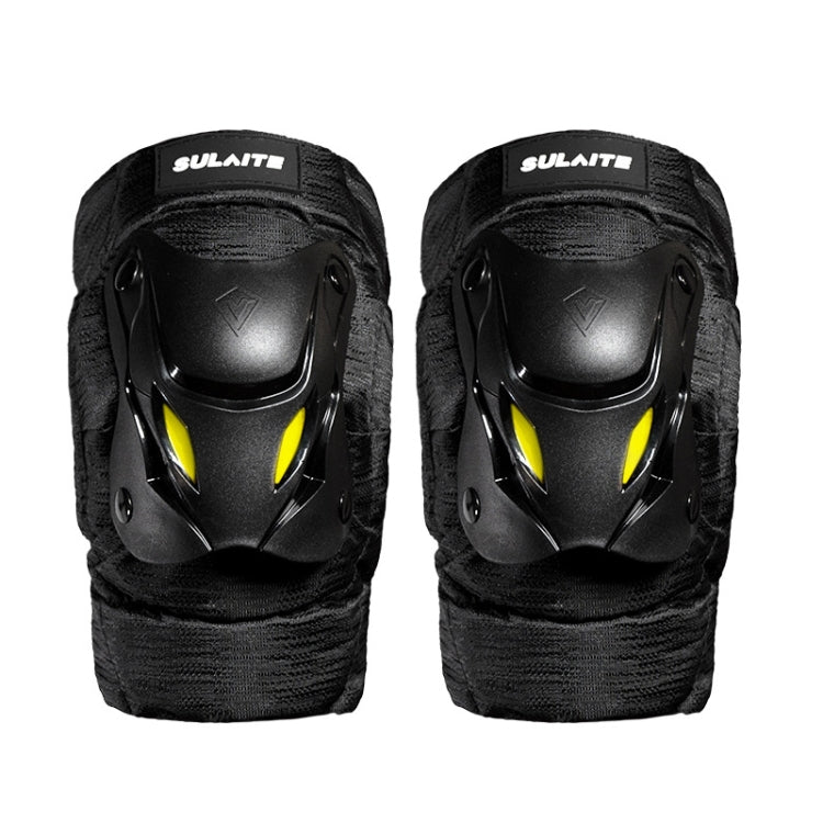 SULAITE Motorcycle Protector Rider Wind Warmth Protective Gear Riding Equipment, Colour: Black Knee Pad+Elbow Pad - Protective Gear by SULAITE | Online Shopping UK | buy2fix
